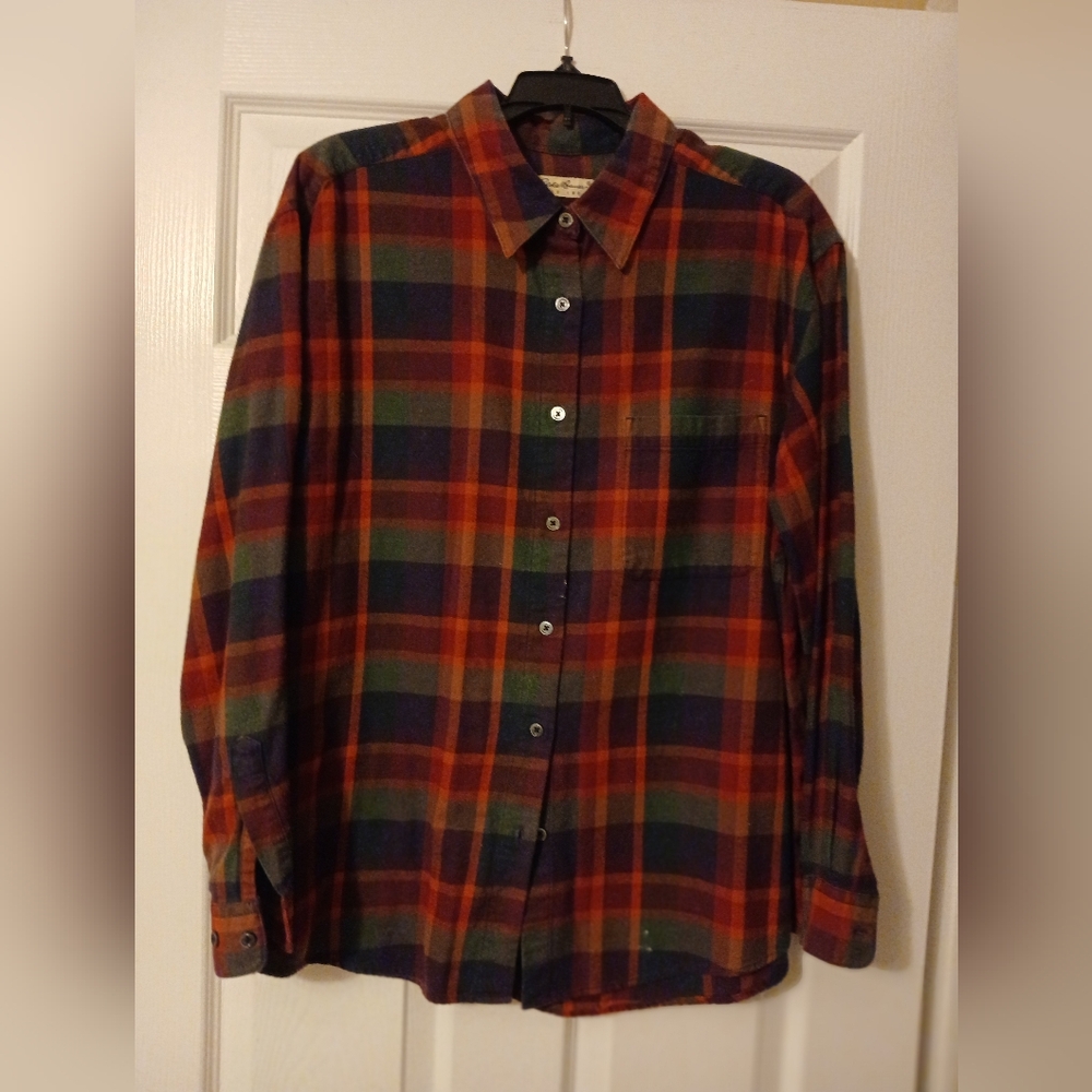 Eddie Bauer Men's Cotton Flannel Shirt - Size L